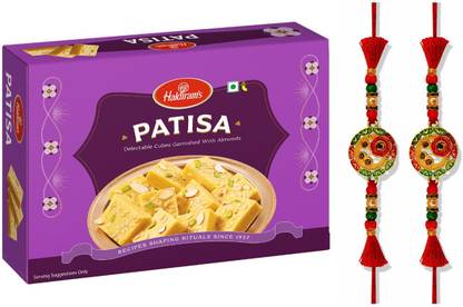 Haldiram's Dryfruit Patisa With 2 Rakhi Gift Pack Box