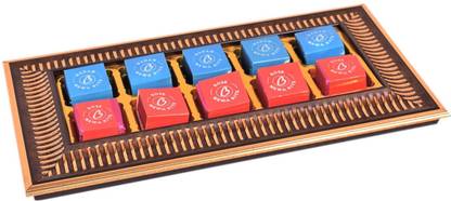 FOOD LIBRARY THE MAGIC OF NATURE Royal & Elegant Gift Tray (Badam & Rose Mewa Bites.) (mm 2920) Festive Gift Box