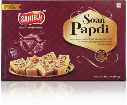 YFP SAHIBJI Soan Papdi 800g | Traditional Indian Sweet | Instant Ready To Eat Box