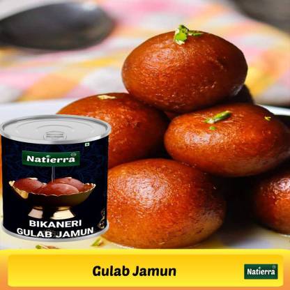 Natierra Bikaneri Gulab Jamun | Combo Pack Of 2 | Rasdar Brown Balls | 8pcsx2 (2 x 400 g) Can