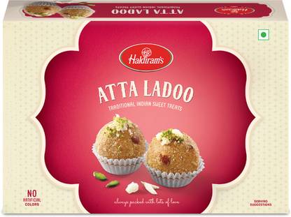 Haldiram's Dry Fruit Atta Ladoo Sugar Free (400 g) Box