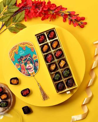 HyperFoods Diwali Gift Hamper Diwali Gift Items Premium Candied Dates 12-Pcs Box