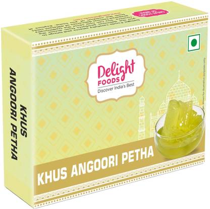 Delight Foods Agra Khus Angoori Original Petha | Soft & Juicy Agra Petha | Authentic Sweet Box