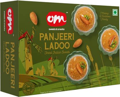 Om Sweets & Snacks Panjeeri Laddoo 400gm Box