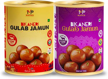 MAPAA Gulab Jamun & Premium Desi Ghee Gulab jamun Tin