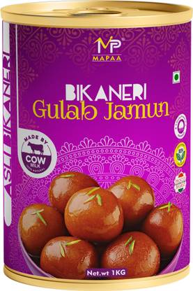 MAPAA Bikaneri Premium Gulab Jamun Ready to Eat Sweets Indian Bikaneri Mithai Tin
