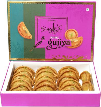 singla's Maida Gujiya 1kg indian mithai sweet gujiya_| Box
