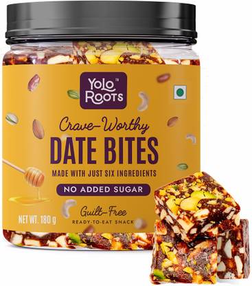 Yolo Roots Date Bites 180 gm- 10 Pieces |Made with Almond,Cashew,Pistachio Box