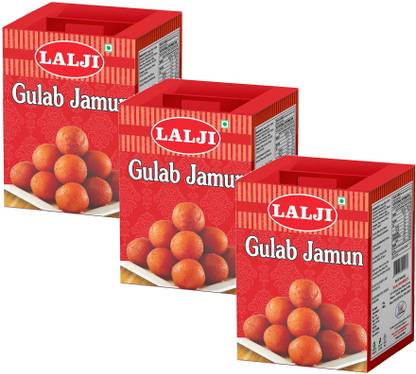 lalji Gulab Jamun 3Kg (1Kg x 3) Irresistible Indian Dessert Tin