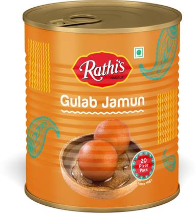 राठी 'स राठी गुलाब जामुन टिन 1kg ( पैक ऑफ 1 ) टिन