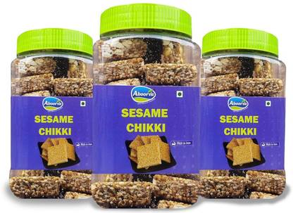 ABOORVA Sesame Chikki White-200g Plastic Bottle