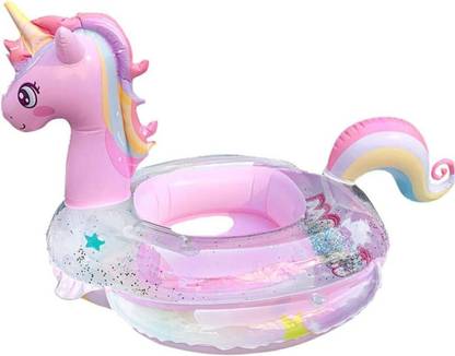 THE CLASSY CONCEPT Unicorn Baby Float Ring – Glitter Edition Swim Floatation Belt