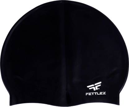 Fettlez Adult Flat Silicone Swimming Cap for men Swimming Cap