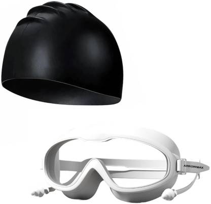 SHIFTER Swimmming Cap Antifog Swim Goggles Earplug attached Swimming Cap