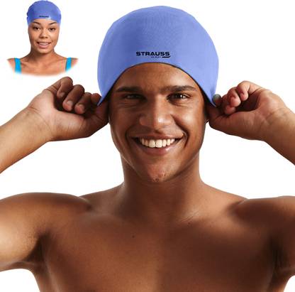 Strauss Silicone Swimming Cap |Unisex Waterproof/Quick Drying Swim Cap|Swimming Head Cap Swimming Cap