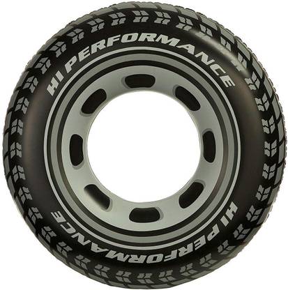 WOLBLIX Swimming Pool Tube for Adults Big Size Black Wheel Tire (80 CM) Swimming Ring Swimming Cap