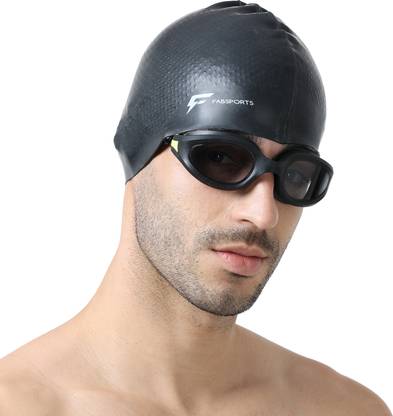FABSPORTS Unisex Silicone Swim Cap Swimming Cap