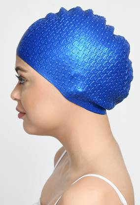 SHIFTER SWIMMING CAP FOR LONG HAIR WOMEN 100% SILICONE ANTI SLIP MATERIAL-LONG BUBBLE Swimming Cap