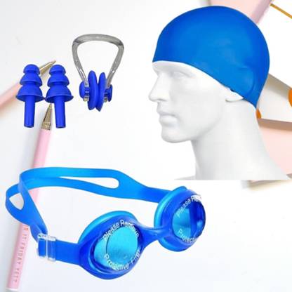 Auxilliary Solutions All-in-One Swimming Accessories Kit for Training & Practice Swimming Cap
