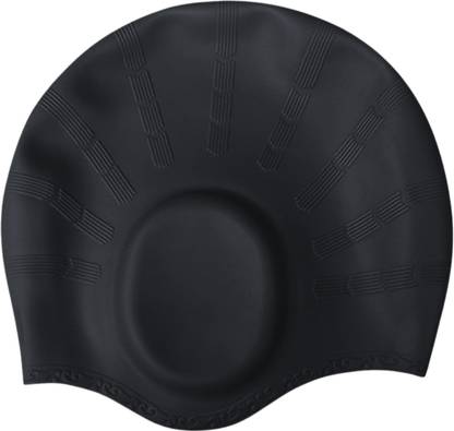 KARBD Silicone Swimming Cap with Ear & Hair Protection Unisex Swim Pool Head Cap Swimming Cap