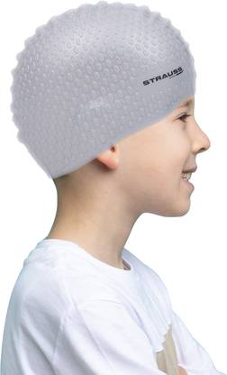 Strauss Silicone Swimming Cap |Unisex Waterproof Swim Cap with Pattern|Swimming Head Cap Swimming Cap