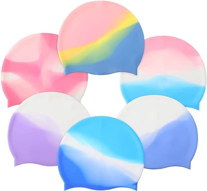 DECRONICS Silicone Swimming Cap for Men & Women for Long Hair Easy Fit Swimming Head Cap Swimming Cap