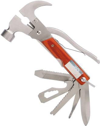 NSV Multi Functional Claw Hammer Hand Tool Kit 14 Function Multi Utility Swiss Knife