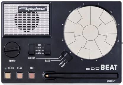 Stig Stylophone BEAT Pocket Rhythm Machine with Carry Case – Portable Pad with Percussion, Bass, Recording & Loop Analog Synth