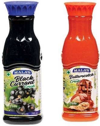 mala's CRUSH -Black Current & Butterscotch-(250ml X 2pc) Black Current & Butter Scotch