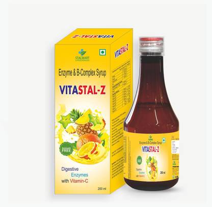 vitastal Digestive Enzyme Syrup With Vitamin C Provides Relief From Gas, Bloating MIX FRUIT