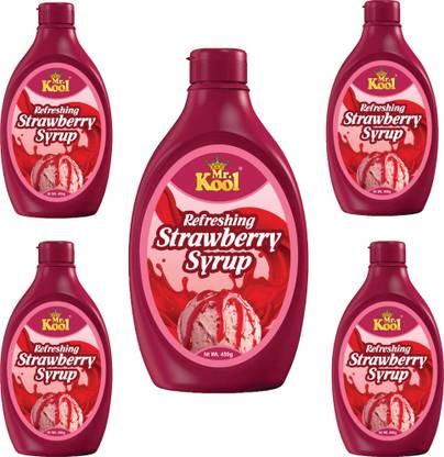 Mr.Kool Refreshing Strawberry Syrup 450gm x 5 Pack Strawberry