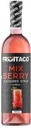 fruitaco Mix Berry Syrup: Perfect Mixer For Enhancing Mocktails & Cocktails, Drinks, 750