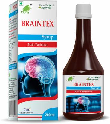 Cura Braintex Syrup I 200ml x 3 I Increase Memory I Brain Wellness ALOE VERA