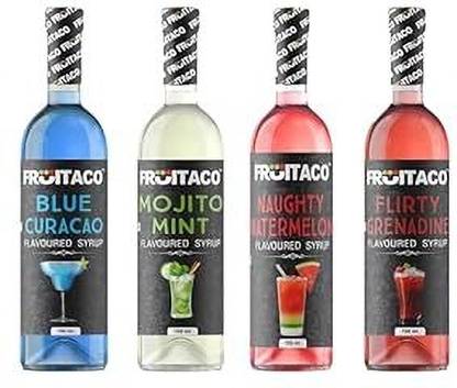 fruitaco Blue Curacao, Mojito Mint, Grenadine, Watermelon Syrup 750
