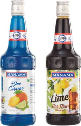 MANAMA Blue Curacao Syrup and Lime Ice Tea Syrup