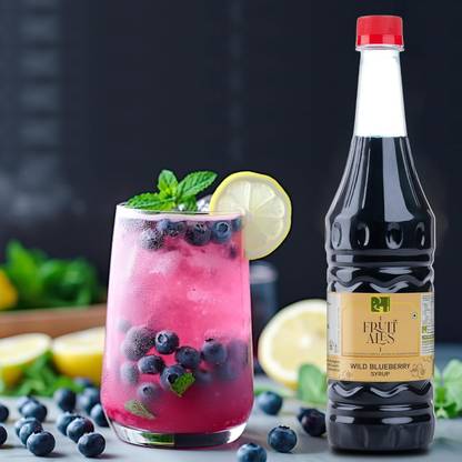 DHAMPUR GREEN Blueberry Wild Syrup for cocktails/ mocktails Blueberry Wild Syrup