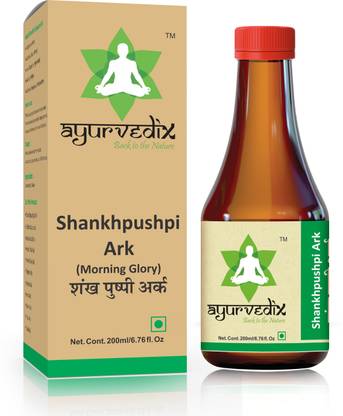 ayurvedix Shankhpushpi Ark | Beneficial for Improving Memory, Sleeplessness, Headache | 200 ML Shankhpushpi