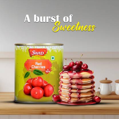 SWAD Fresh Red Cherries In Syrup Healthy & Tasty Fruits Juice Cherry