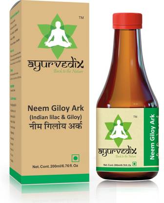 ayurvedix Neem Giloy Ark | Neem Giloy Herbal Distilled Water | Beneficial for Improving Immunity, Respiratory Problems | 200 ML Natural