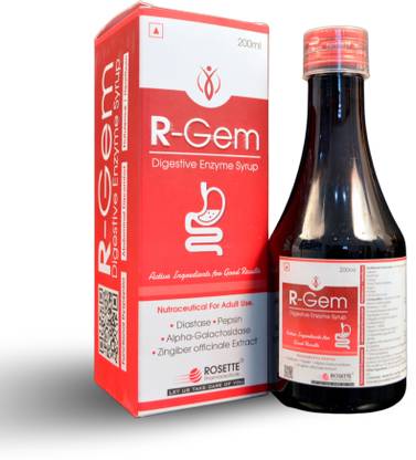 Rosette Pharmaceuticals R-Gem Digestive Enzyme Syrup Synthetic Food Colour & Flavour