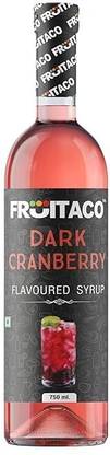 fruitaco Cranberry Syrup: Perfect Mixer For Enhancing Mocktails & Cocktails, Drinks 750