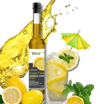Vistevia Sugar-free Lemonade Syrup | Stevia Sweetened | Serves 30-35 glasses Lemon