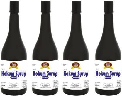 FOOD ESSENTIAL Kokum Syrup 3 ltr. [Refreshing and Cooling Drink] Pack of 4 Kokum