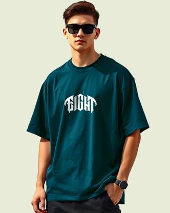 AUSK Typography Men Round Neck Dark Blue T-Shirt