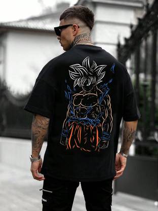 SQF Printed Men Round Neck Black T-Shirt