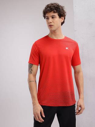 HRX by Hrithik Roshan Printed Men Round Neck Red T-Shirt