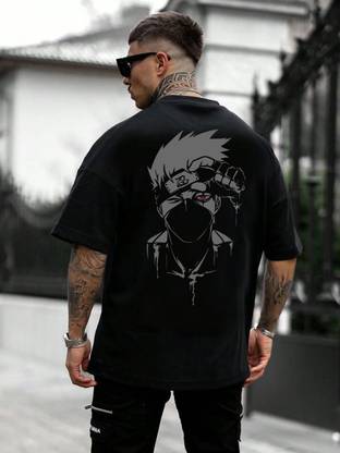 BQF Printed Men Round Neck Black T-Shirt