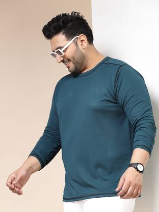 RIGO Solid Men Round Neck Green T-Shirt