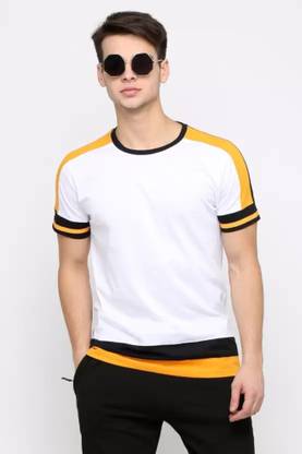 MANIAC Solid Men Round Neck White T-Shirt