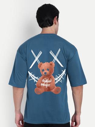 SCOTT FINCHER Graphic Print Men Round Neck Blue T-Shirt